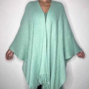 LC Lauren Conrad Green Fringe Shawl